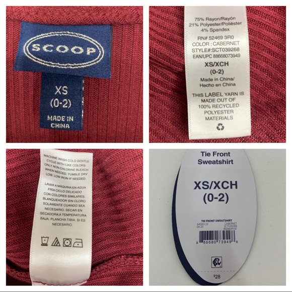 Scoop Maroon Red Cozy Soft Ribbed Pajama Set Shirt & High Waisted Jogger New Nwt - Picture 6 of 16